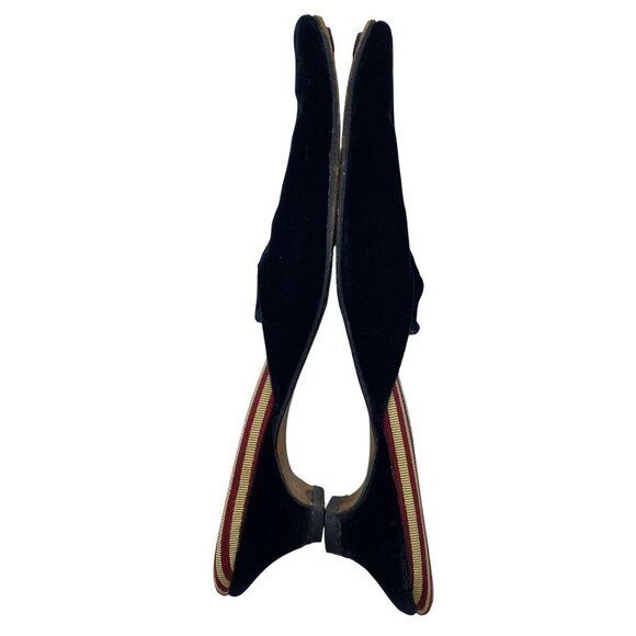 Amy Jo Gladstone Black Velvet Monkey Paying  Trumpet Slip On Mules Size Medium - Picture 7 of 13